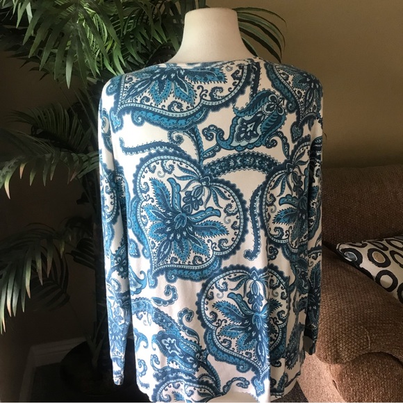 St John’s Bay plus size scoop neck long sleeve soft knit top - Picture 6 of 7